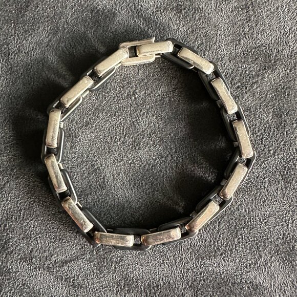 David Yurman Cable Link Bracelet w/ Black Titanium - 7mm - 8.75" - RARE - Picture 14 of 16